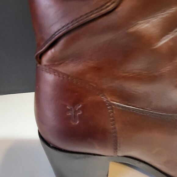 Frye Women's Brown Leather Western Cowgirl Boots - Picture 5 of 11